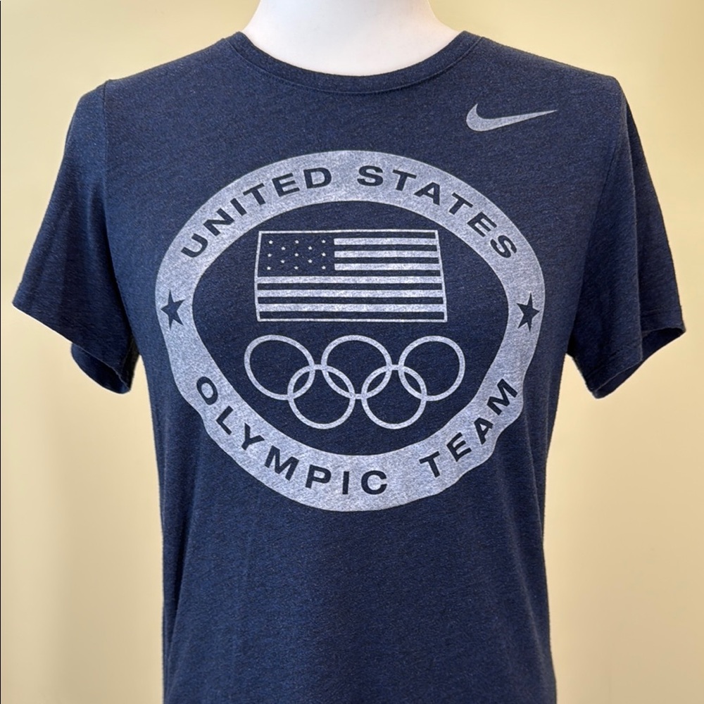 Women’s Nike Blue Dri-Fit Short Sleeve Tee Olympic Edition Size M